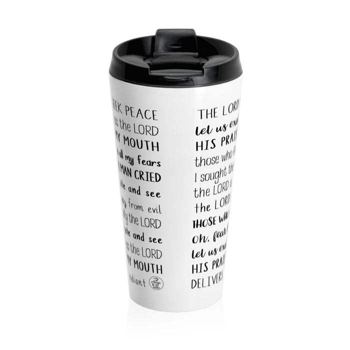 Psalm 34 Travel Mug