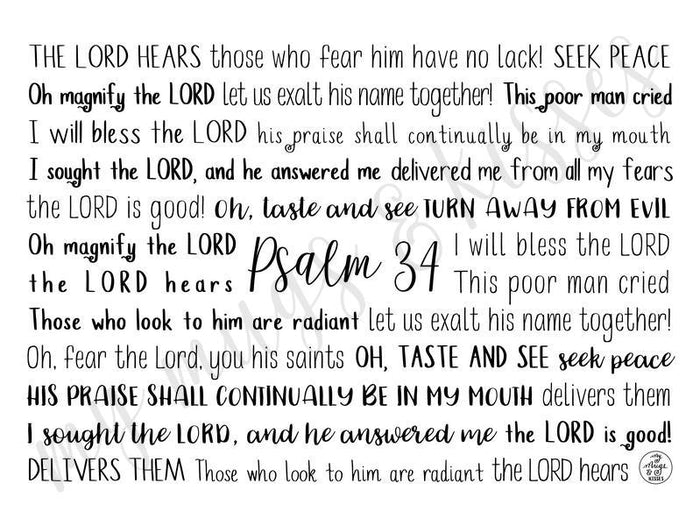 Psalm 34 Tumbler