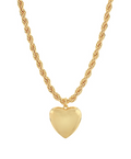 puffy heart chain necklace
