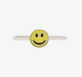 Pura Vida Happy Face Ring - Pine & Moss