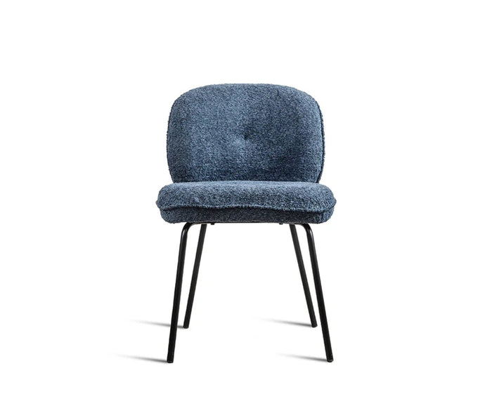Quantuva Flow Dining Chair – Modern Upholstered Dining Chair for Home & Café Blue