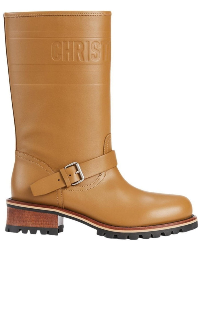 Dior Quest Leather Mid - Calf Boots - Runway Catalog