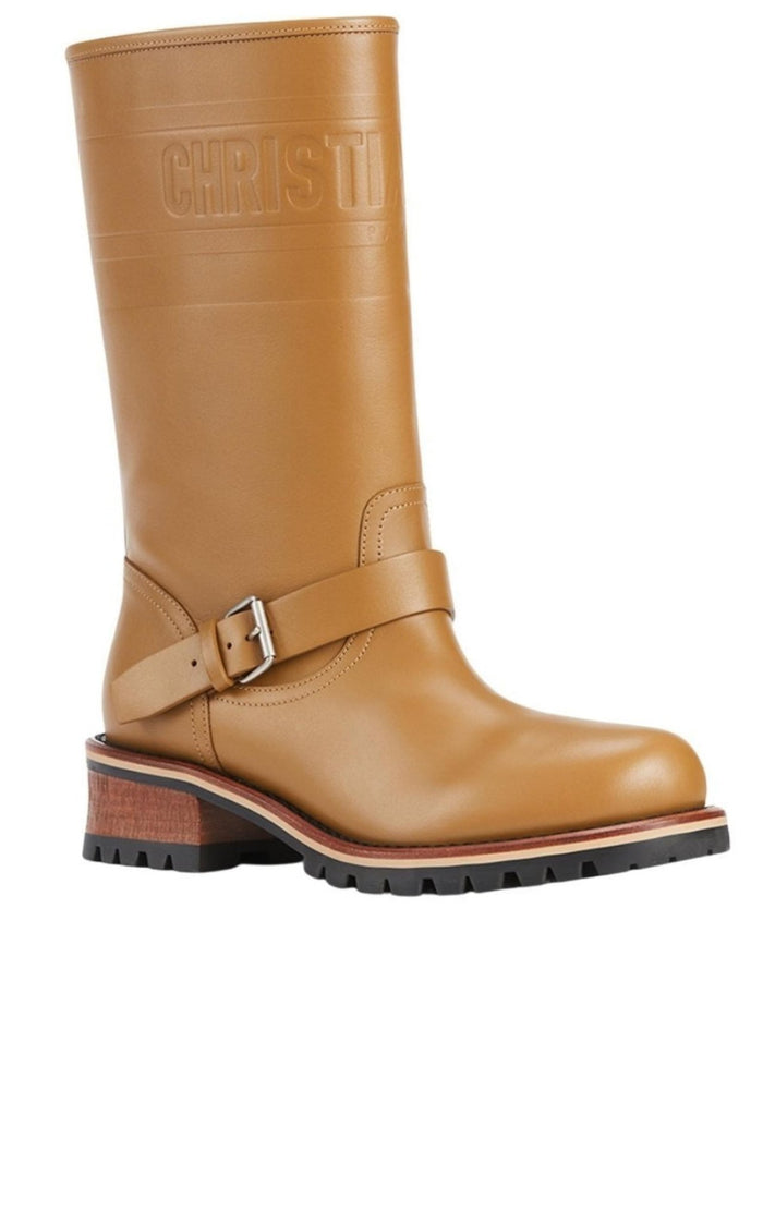 Dior Quest Leather Mid - Calf Boots - Runway Catalog