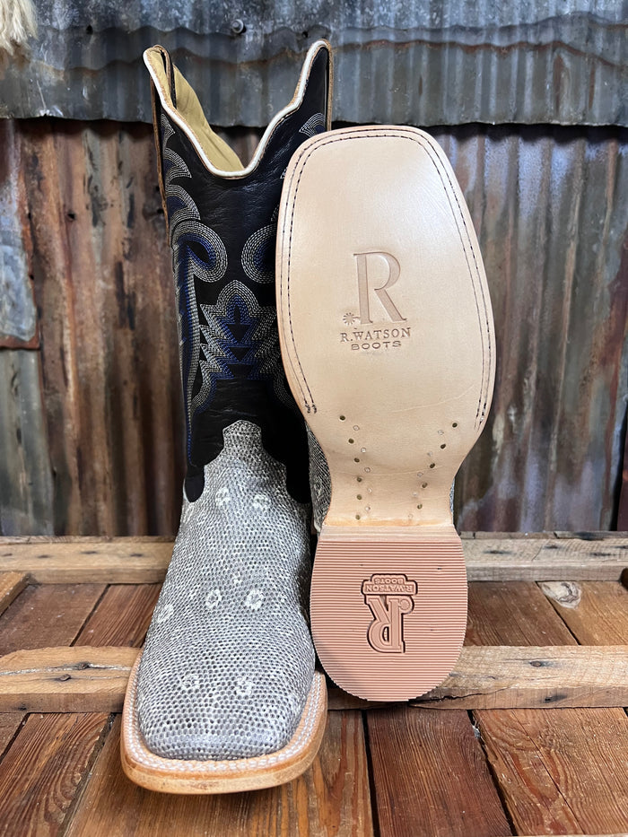 R. Watson Natural Ringtail Lizard Western Boot