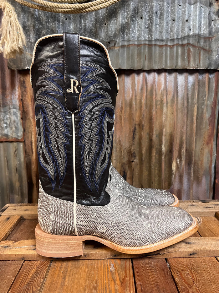 R. Watson Natural Ringtail Lizard Western Boot