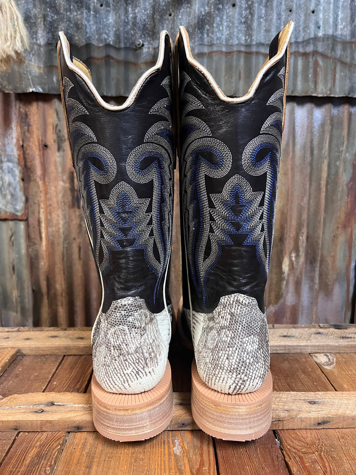 R. Watson Natural Ringtail Lizard Western Boot