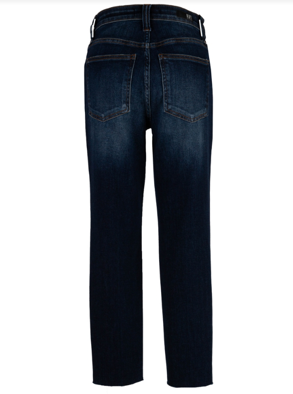 Rachael High Rise Fab Ab Raw Hem Mom Jean