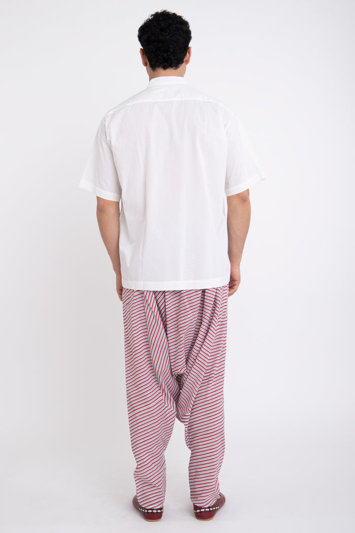 Rafic Cotton Striped Red & Green Sirwal