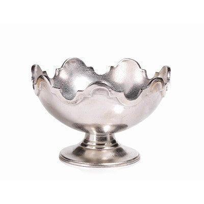 Raw Nickel Scalloped Bowl - RSVP Style