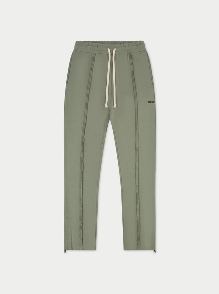 RAW SEAM STRAIGHT LEG JOGGERS - DARK SAGE