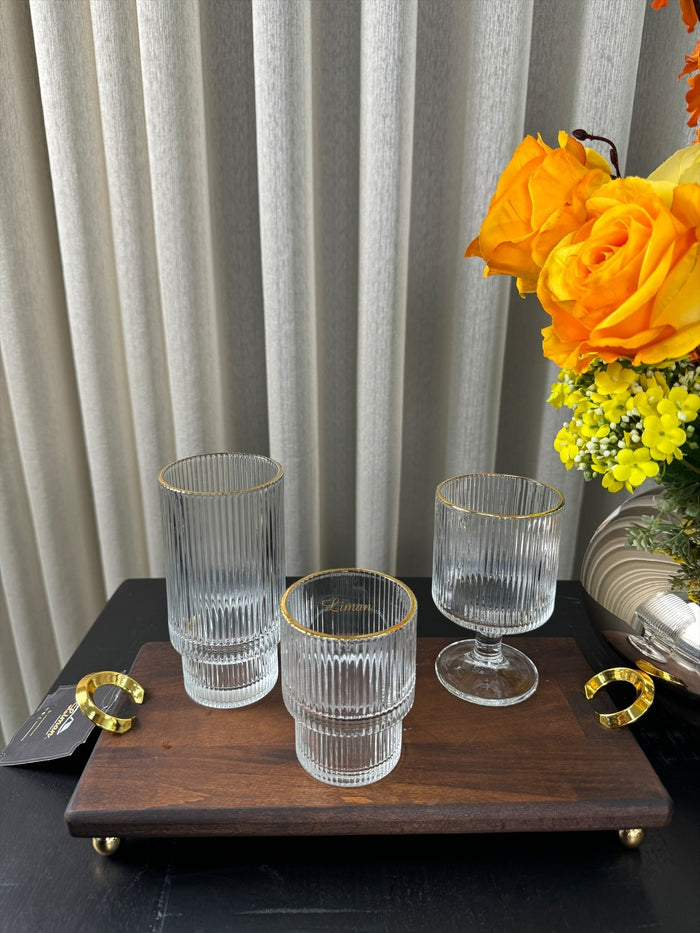 Bavary Ray Short 6 Delige Glas 180 ML Gold