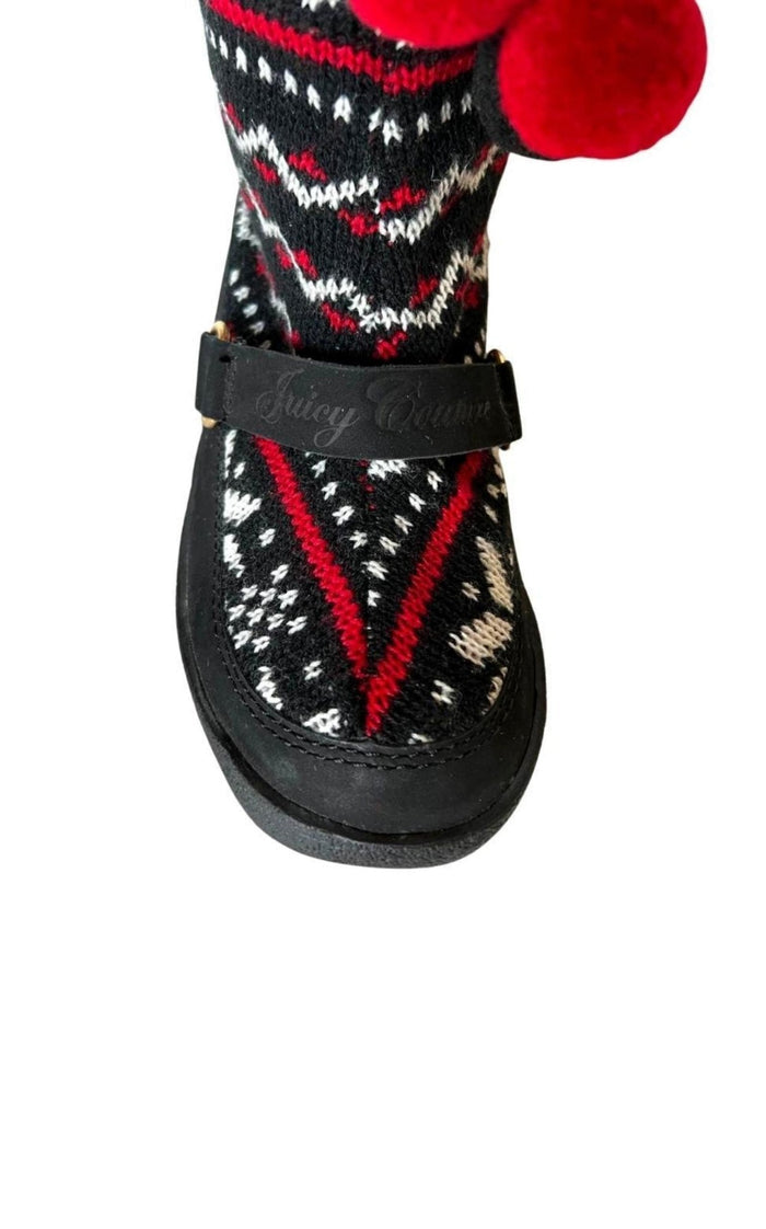 Juicy Couture Red Black White Tall Snow Boots - Runway Catalog