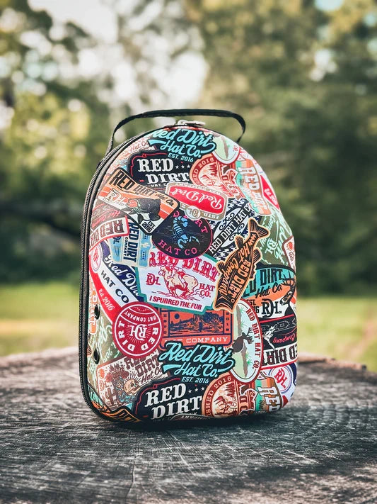 Red Dirt Cap Carrier with Sunglass Holder with Patches