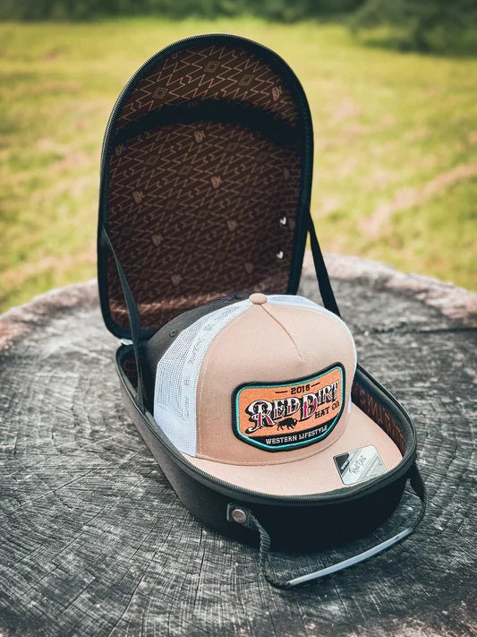 Red Dirt Cap Carrier with Sunglass Holder with Patches