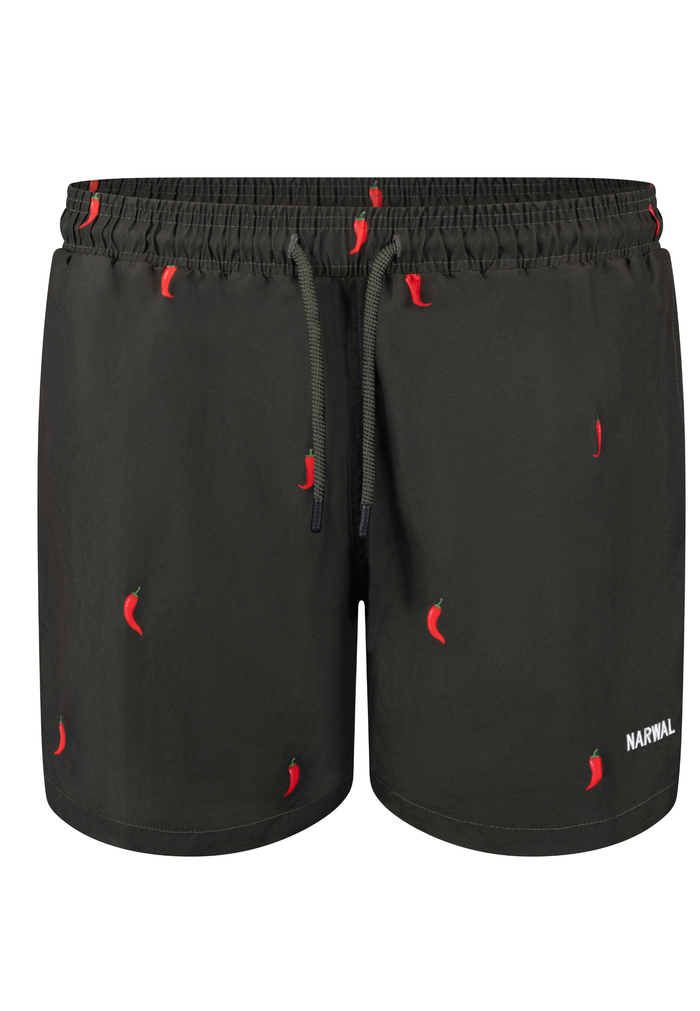 Red Pepper Print Green