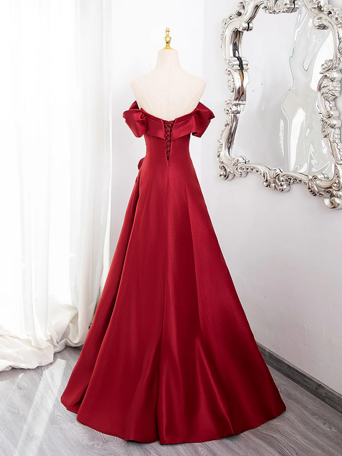 Red Prom Dress 2025 Corset Back