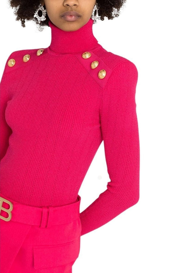 Balmain Rib - knit Turtleneck Jumper - Runway Catalog