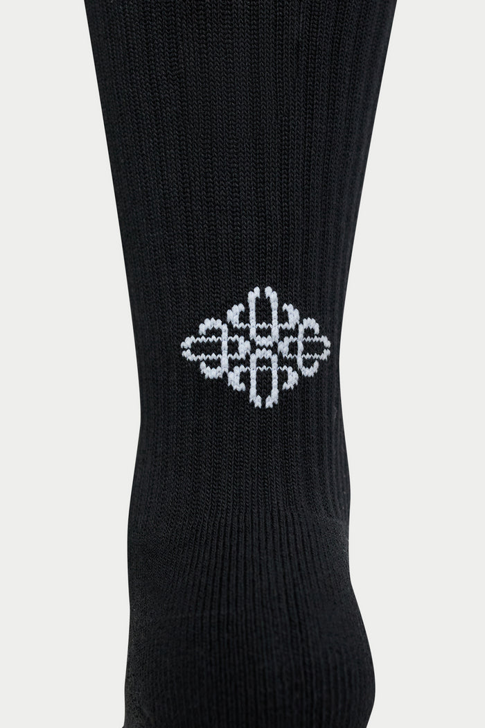 REVERSE EMBLEM COPYRIGHT SOCKS - BLACK
