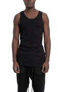 Thom Krom | SS26 - Ribbed cotton tank top, Black MTS947
