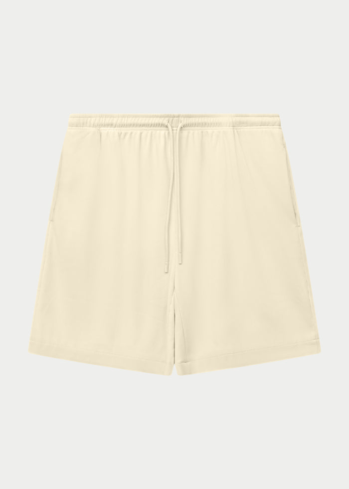 RIBBED SHORTS - OFF WHITE