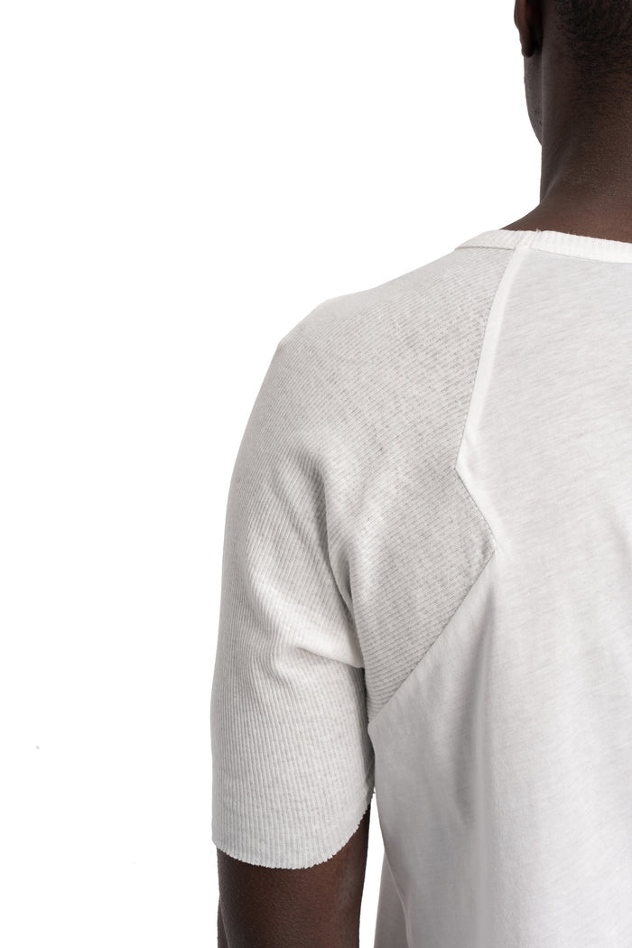Thom Krom | SS26 - Ribbed sleeve t-shirt, White MTS934