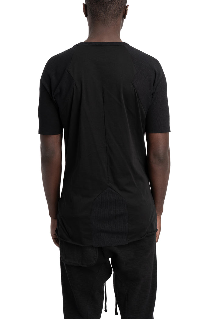 Thom Krom | SS26 - Ribbed sleeve t-shirt, Black MTS934