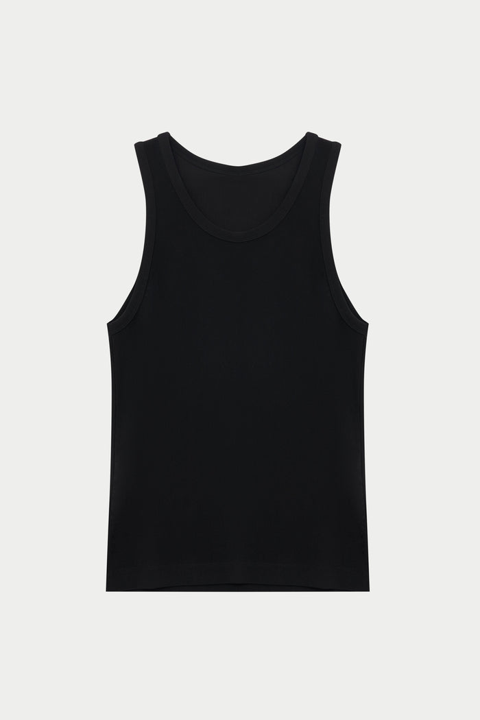 RIBBED VEST - BLACK