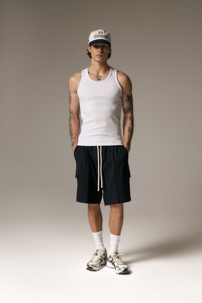 RIBBED VEST - WHITE