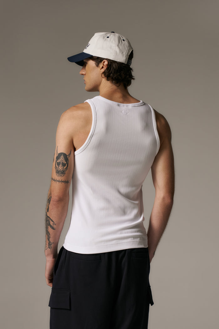 RIBBED VEST - WHITE