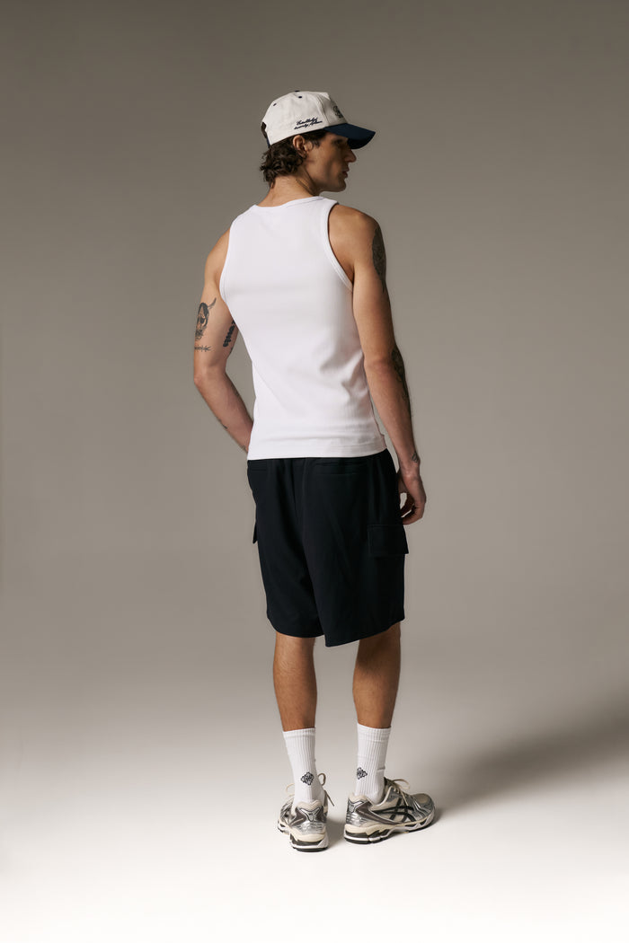 RIBBED VEST - WHITE