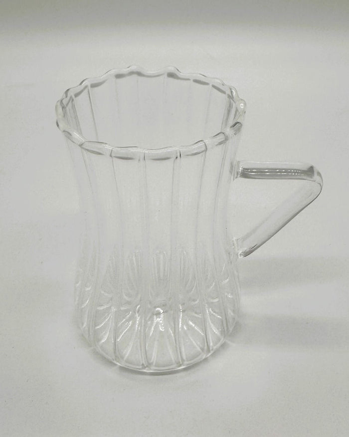 MLX Ribbled Line  Borosilikat Theeglazen 6 Delig 200 ml
