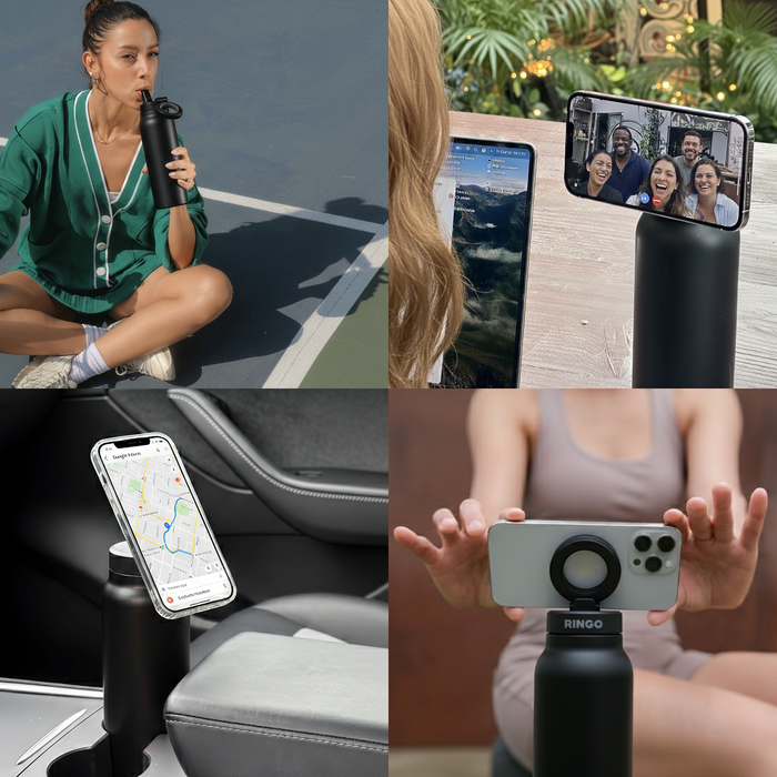 RINGO Pro Water Bottle with Magnetic Booster Ring - 24 Oz.
