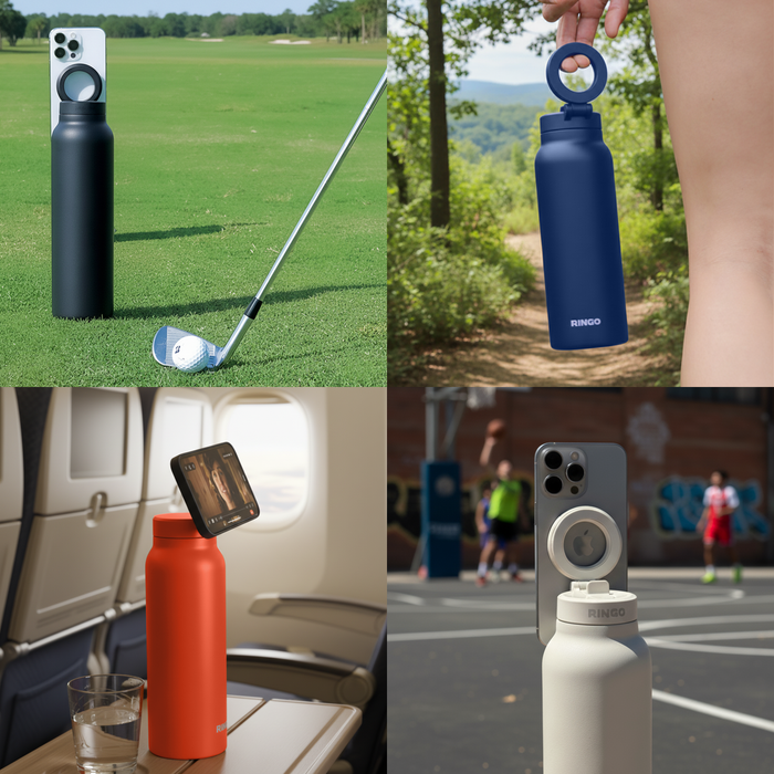 RINGO Pro Water Bottle with Magnetic Booster Ring - 24 Oz.