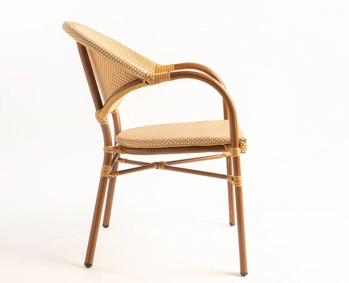 Riviera Curved Outdoor Chair - Outdoor chair - Furniselan - Dark-Walnut