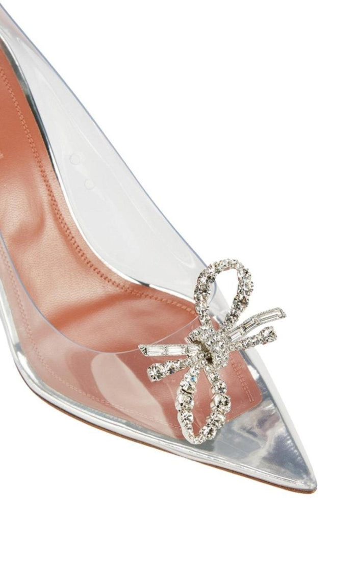Amina Muaddi Rosie Embellished PVC Pumps - Runway Catalog
