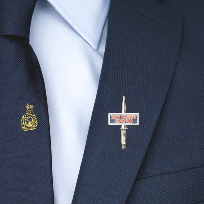 Royal Marines Commando Dagger & Flash Lapel Pin