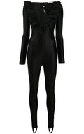 Alessandra Rich Ruffle Crystal Jumpsuit - Runway Catalog