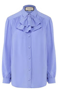 Gucci Ruffle - neck Silk Blouse - Runway Catalog