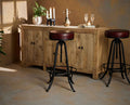 Rustic Revolve Seat - Furniselan - Brown
