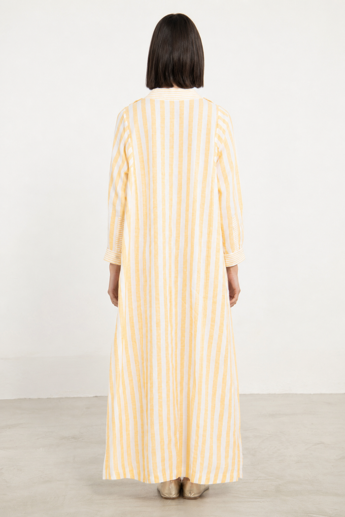 Safiya Linen Yellow Jellaba