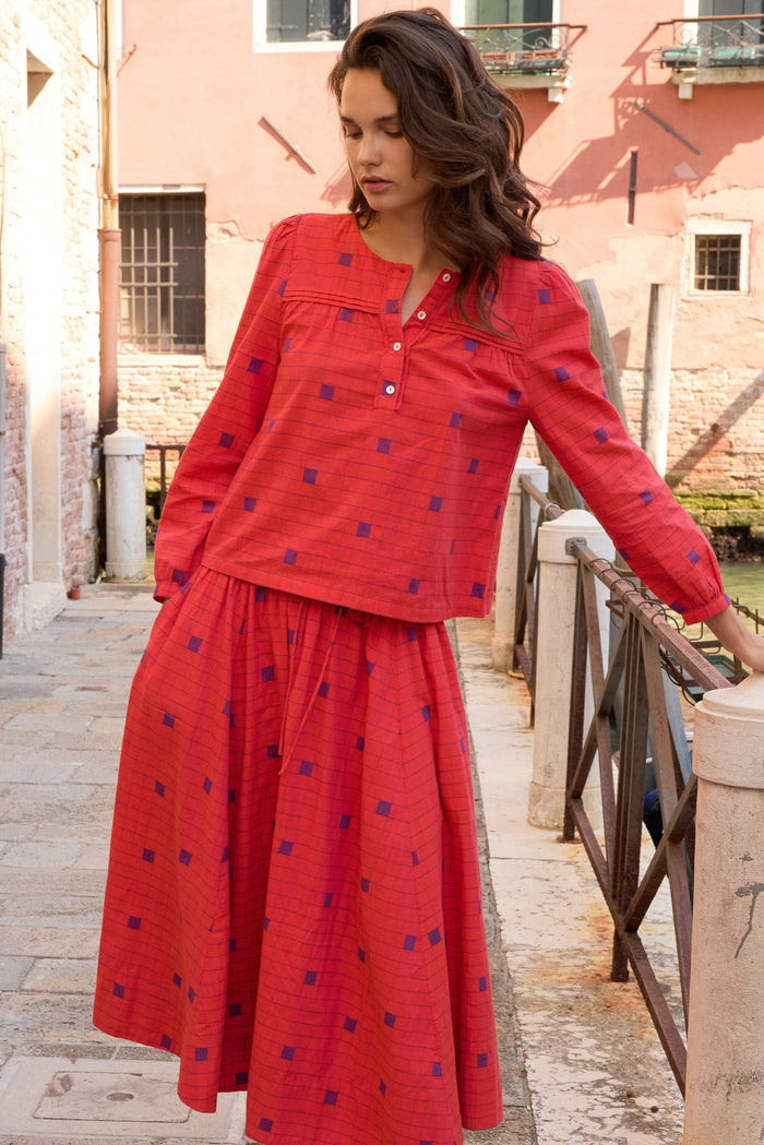 Sansa Top- Samur Red