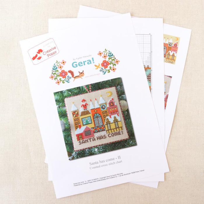 Santa Has Come (II) Cross Stitch Pattern-Stitched Modern