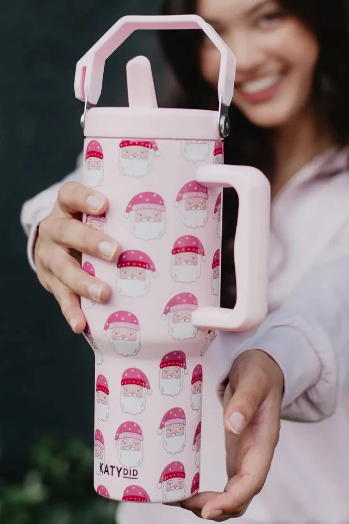 santa claus hats pink travel tumbler katydid details