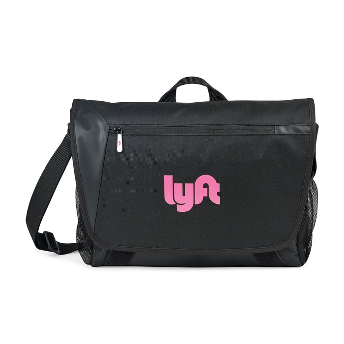 Sawyer Laptop Messenger Bag - Black | Custom Branded | Lemon Print
