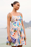 Scarlett Mini Dress- Corfu Blue