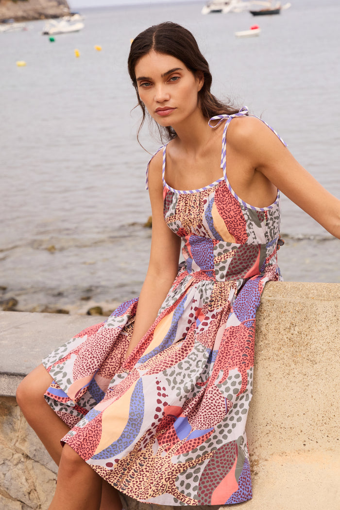Scarlett Mini Dress- Nautilus Coral