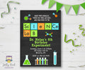 Science Laboratory Birthday Party Invitation