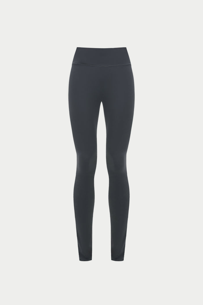 SCULPTING STRETCH EMBLEM LEGGINGS - MIDNIGHT GREY