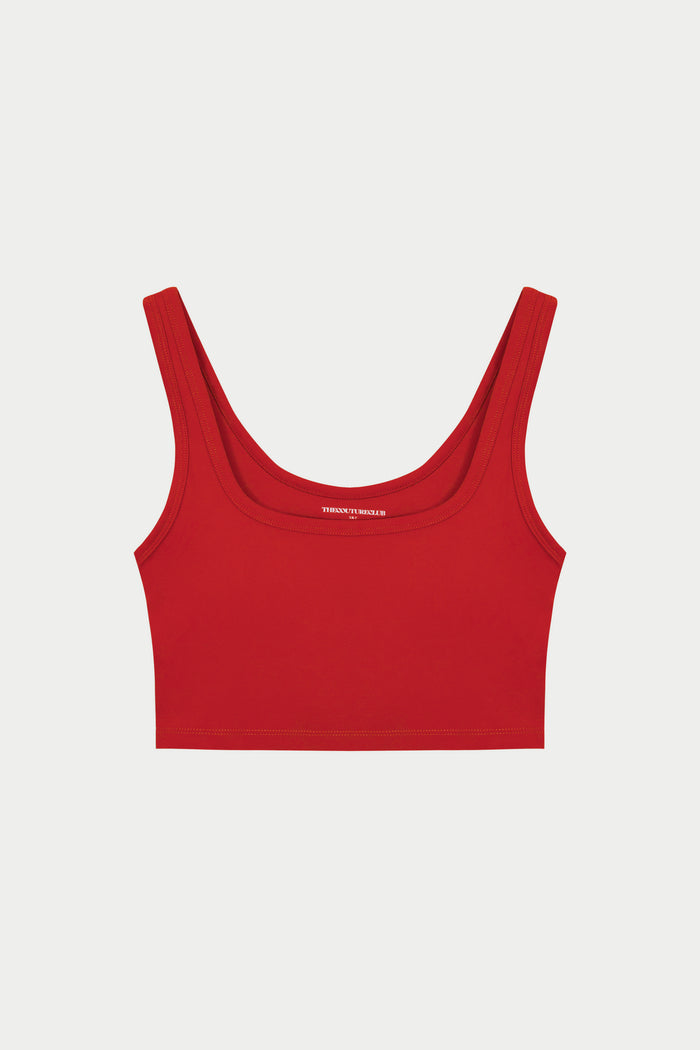 SCULPTING STRETCH EMBLEM SPORTS BRA - RED