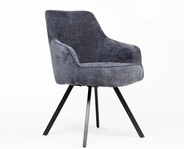 Seattle Cotton Dining Chair Furniselan Dark Grey
